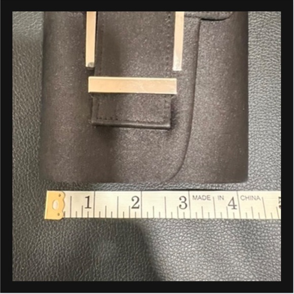 Black fabric evening clutch with rhinestones. EXCELLENT CONDITION! - Picture 9 of 10